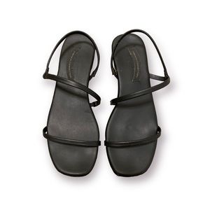 French Connection Black Strappy Sandals